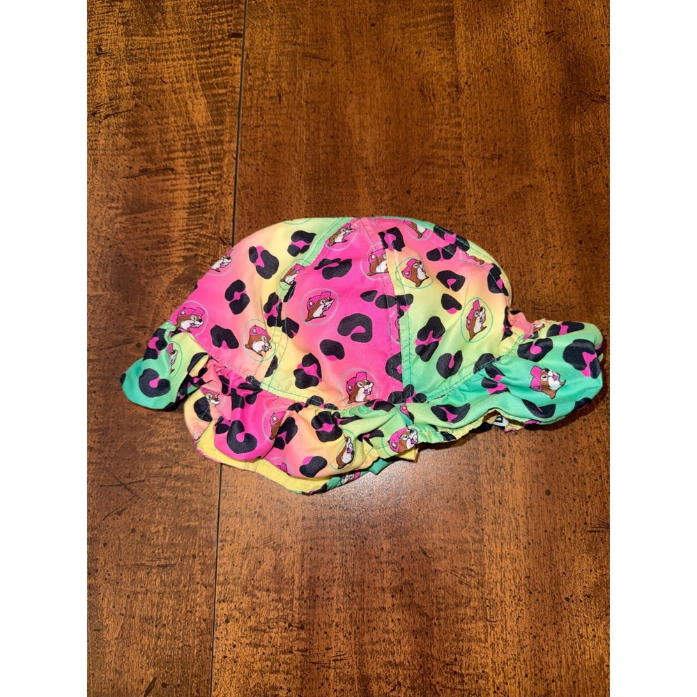 Buc-ee's Toddler Bucket Hat UPF 50 Leopard Beaver Multicolor Sun Hat